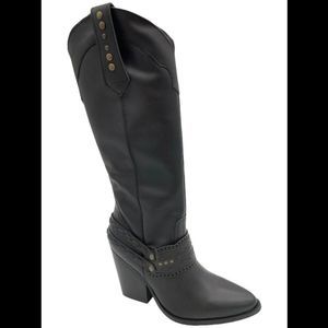 Dingo Women's Masquerade Leather Zipper Boots Black - Medium